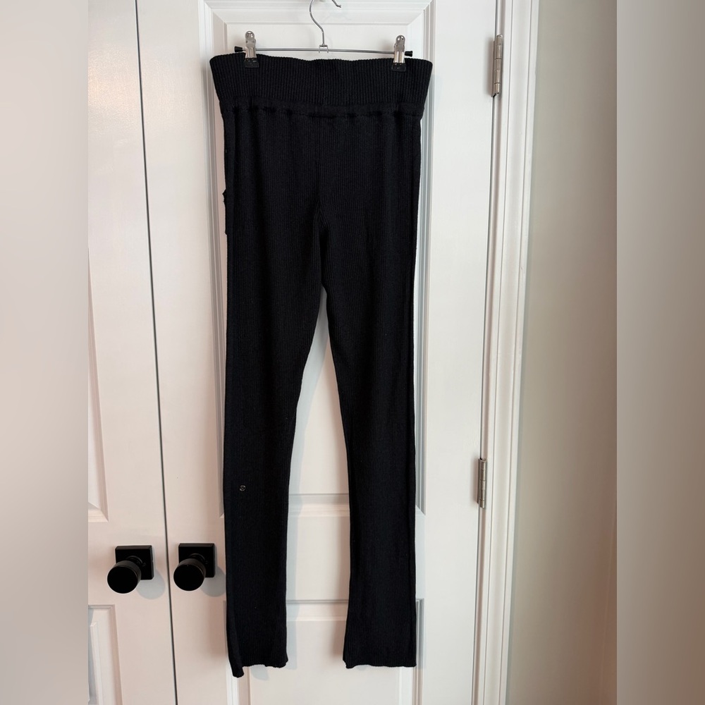 Lululemon Find Your Mantra Ribbed Drawstring Pant Heathered Black - Picture 4 of 12